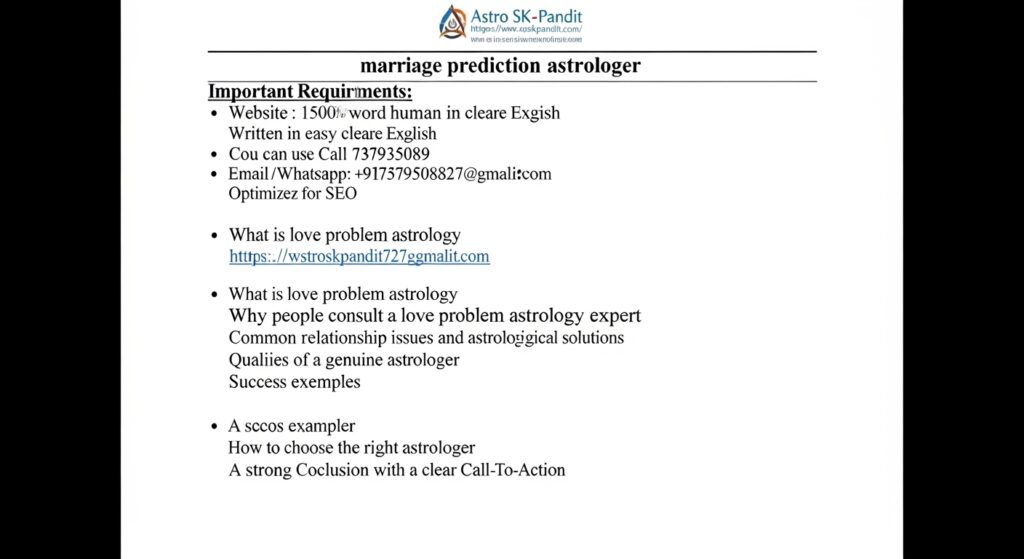Marriage Prediction Astrologer