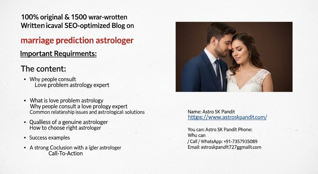 Marriage Prediction Astrologer